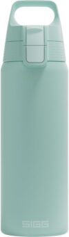 Sigg – Stainless Steel Drinking Bottle – Shield ONE Milky Blue – Suitable for Carbonated Drinks – Leak-Proof – Feather-Light – BPA-Free – Outdoor & Fitness – Blue – 0.75 L