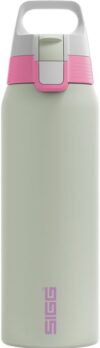 Sigg – Stainless Steel Water Bottle – Shield ONE Multicolour Lily – Suitable for Carbonated Drinks – Leak-Proof – Feather-Light – BPA-Free – Outdoor & Fitness – Light Green – 0.75L