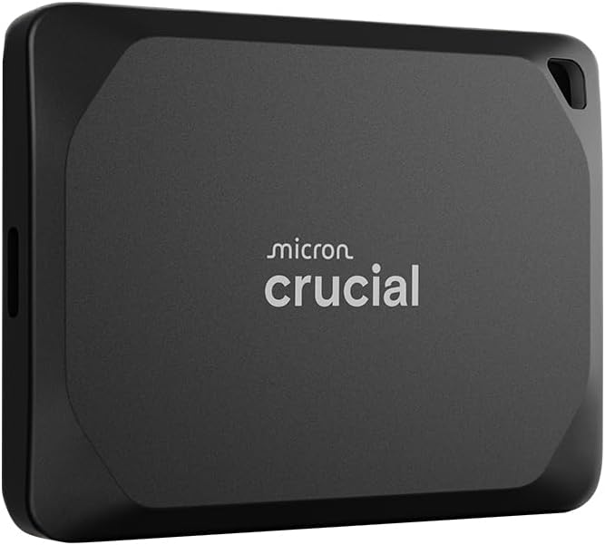 Crucial X10 Pro 2TB Portable SSD, Up to 2100MB/s Read, 2000MB/s Write, USB 3.2 USB-C, External Solid State Drive, Durable Storage for PC & Mac, for Professional Creators, Black – ‎CT2000X10PROSSD902