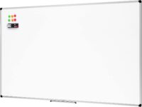 Amazon Basics Large Magnetic Dry Erase Whiteboard with Aluminum Frame, Pen Tray, Wall Mountable, 35.4″ x 23.6″, for School, Classroom, Office & Home