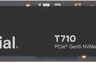 Crucial T710 PCIe Gen5 NVMe 1TB SSD, Up to 14,900 MB/s, Laptop & Desktop Compatible (PC), for Creatives and Hardcore Gamers, Solid State Drive, Includes 1Mo Adobe CC – CT1000T710SSD8-01