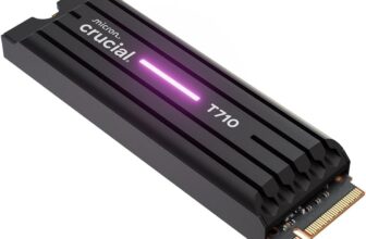 Crucial T710 PCIe Gen5 NVMe 1TB SSD – Heatsink, Up to 14,900 MB/s, Laptop & Desktop Compatible (PC), for Creatives and Hardcore Gamers, Solid State Drive, Includes 1Mo Adobe CC – CT1000T710SSD5-01