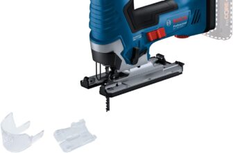Bosch Professional 18V System Cordless Jigsaw GST 18V-125 S (Ideal for Curved and Cross cuts, SDS Blade Holder, incl. 1 x Jigsaw Blade, Dust Extraction Set)