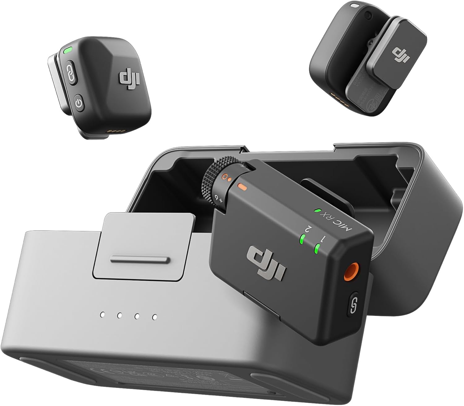 DJI Mic Mini (2 TX + 1 RX + Charging Case), Ultralight, Detail-Rich Audio