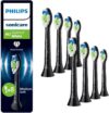 Philips Sonicare W2 Optimal White, Genuine Replacement Toothbrush Heads, Black, 8 Pack, HX6068/88