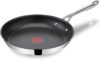 T-Fal x Jamie Oliver Nonstick Coated Stainless Steel Pan 11-Inch, Induction Compatible, Oven Safe up to 500°F, Chef’s Stainless Steel Skillet, Frying Pan, Silver