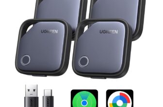 UGREEN Finder Duo Air Tracker Tags 4 Pack (iOS and Android)