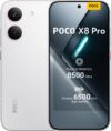 XIAOMI Poco X8 PRO 5G Ai (Compatible with Tmobile Mint Tello & Global) (256GB + 8GB) 6.59″ 50MP Gamers Phone NFC Dual sim Unlocked Model 2511FPC34G Liberado (White)