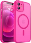 CANSHN Magnetic Shockproof for iPhone 12 Case, Hot Pink