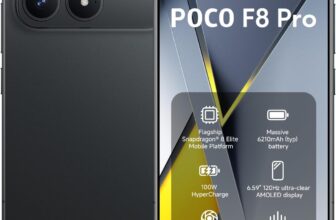XIAOMI Poco F8 PRO 5G Ai (Compatible with Tmobile Mint Tello & Global) (256GB + 12GB) Ai 2K 6.59″ Bose Sound 50MP Gamers Phone NFC Dual sim Unlocked Model 2510DPC44G Liberado (Black)