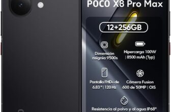 XIAOMI Poco X8 PRO MAX 5G Ai (Compatible with Tmobile Mint Tello & Global) (256GB + 12GB) 6.83″ 50MP Gamers Phone NFC Dual sim Unlocked Model 2602BPC18G Liberado (Blue)