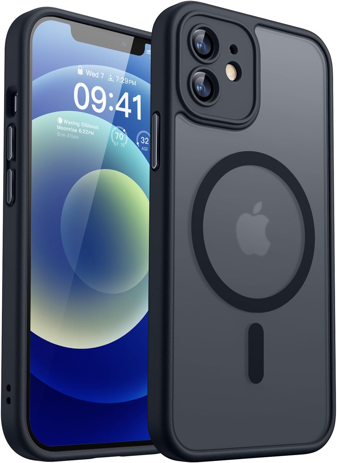 CANSHN Magnetic Shockproof for iPhone 13 Case, Clear
