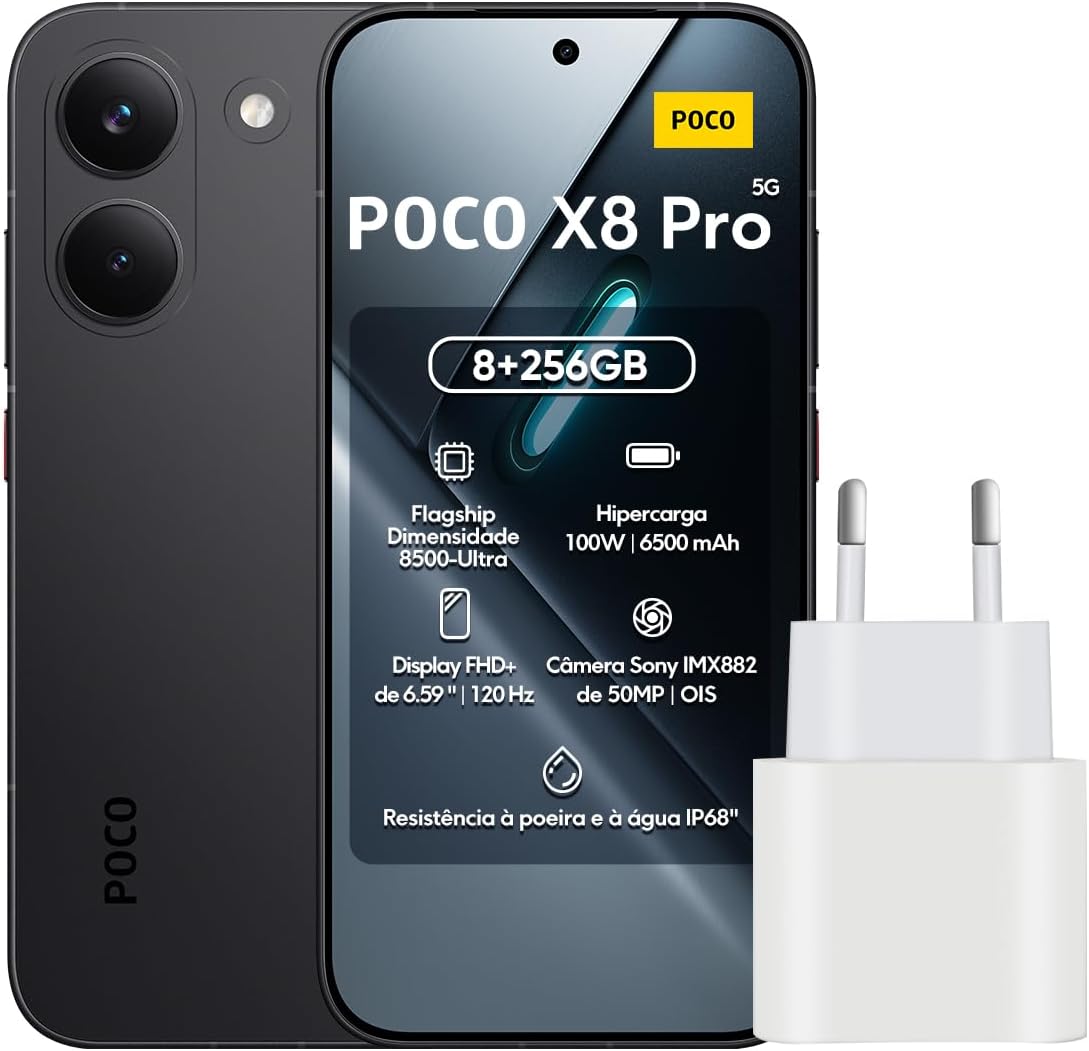 XIAOMI Poco X8 PRO MAX 5G Ai (Compatible with Tmobile Mint Tello & Global) (256GB + 12GB) 6.83″ 50MP Gamers Phone NFC Dual sim Unlocked Model 2602BPC18G Liberado (Blue)