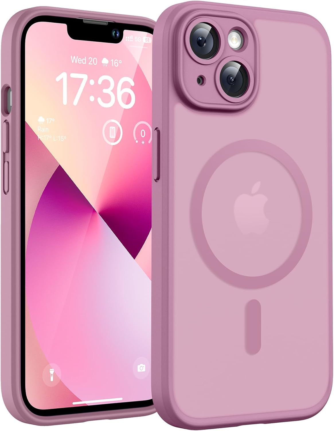 TOCOL for iPhone 13 Case, Compatible with MagSafe, Lilac Purple