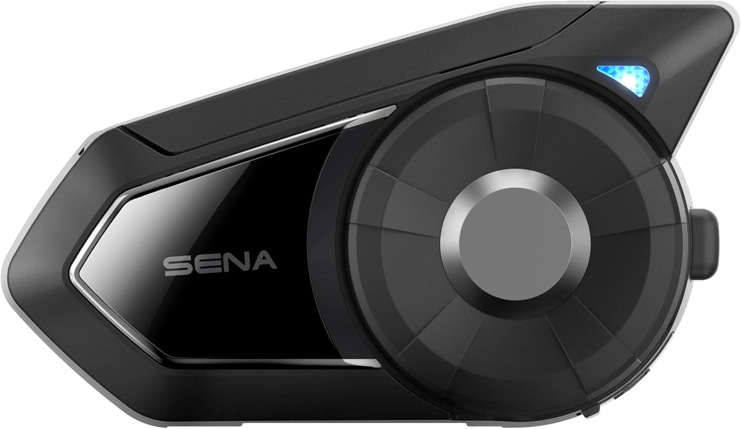 Sena 30K Motorcycle Bluetooth Headset Mesh Communication System, Black, Single Pack with HD Speakers