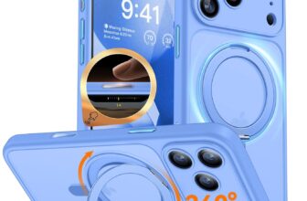 CANSHN 360° Spin Magnetic Stand for iPhone 17 Pro Max Case, Ultramarine