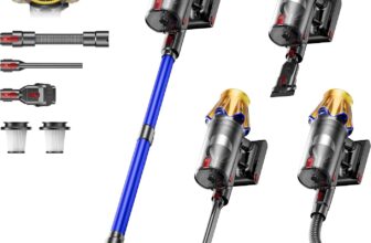 Cordless Vacuum Cleaner, Upgraded 650W 60KPA 70Mins Cordless Stick Vacuum Cleaner with Flexible Hose,Self-Standing,Touch Screen, Anti-tangle Wireless Vacumm Cleaners for Home/Pet Hair/Carpets/Floors