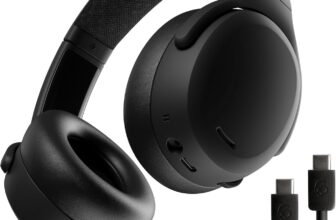 Skullcandy Crusher ANC 2 Wireless Over-Ear Bluetooth Headphones with Extra USB-C Charging Cable, Multi-Sensory Bass, Active Noise Cancelling, 60 Hours Battery, Microphone iPhone Android – True Black