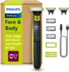 PHILIPS OneBlade 360 Face & Body Electric Shaver, Trimmer & Body Groomer, 3 x 360 Blades, 3 x Trimming Attachments (1/3/5 mm), 2 x Body Attachments, Wet & Dry Shaving for Face & Body (QP2824/31)