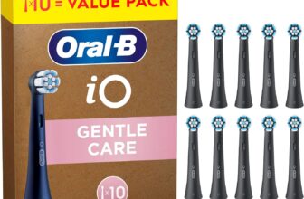 Oral-B iO Gentle Care Original Replacement Heads, Black, Pack of 10