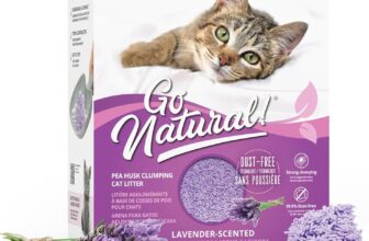 Catit Go Natural Pea Husk Clumping Cat Litter, 12.3 lb, Lavender Scented