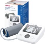 Beurer BM27 Upper Arm Blood Pressure Monitor for Home Use with Adjustable Cuff, 120 Memory Sets, Irregular Heart Rate Detection, Risk Indicator, Data Transfer to Apple Health and co.