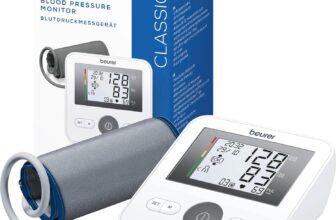 Beurer BM27 Upper Arm Blood Pressure Monitor for Home Use with Adjustable Cuff, 120 Memory Sets, Irregular Heart Rate Detection, Risk Indicator, Data Transfer to Apple Health and co.