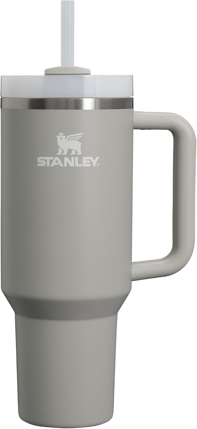 STANLEY Quencher H2.0 Flowstate Tumbler 1.2L – Kallt I 11 Timmar – Iced I 48 Timmar – Kopp Med Halm, Handtag Och Lock – Diskmaskin Säker – Resemugg För Kall Eller Varm Dryck – Ash