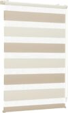 Sekey Klemmfix Double Roller Blind, No Drilling Required, Two-Tone Double Roller Blind, 50 cm Wide, Duo Roller Blind, Sun Protection, 50 x 130 cm, Beige & Brown