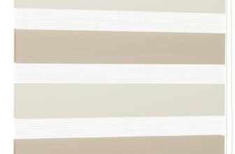 Sekey Klemmfix Double Roller Blind, No Drilling Required, Two-Tone Double Roller Blind, 50 cm Wide, Duo Roller Blind, Sun Protection, 50 x 130 cm, Beige & Brown