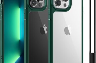 TAURI 3 in 1 for iPhone 13 Pro Max Case Green, [Military-Grade Drop Protection] Slim Shockproof Phone Lanyard Case 6.7 inch