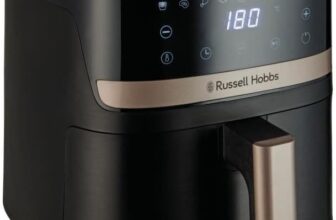 Russell Hobbs Airfryer 4.3L Rapid Airfryer [Small Housing, 9 Programs] satisfry (Dishwasher Safe, Oil Free Cooking, Touchscreen, Keep Warm, Roasting, Baking) 27610-56