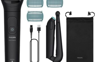 Philips Bodygroom 5000 for Men – with Triple Protection Shaving System, Electric Trim and Shaving in the Intimate Area, Folding Back Attachment, 100% Showerproof, 100 Minutes Runtime, Model BG5480/15
