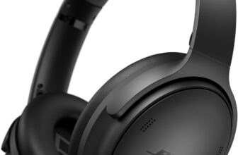 Bose QuietComfort SC Wireless Noise Cancelling Headphones, Bluetooth Over Ear Headphones with Up to 24 Hours of Battery Life, with Soft Case, Black