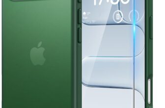 TAURI for iPhone Air Case, with Screen Protector, Matte Green