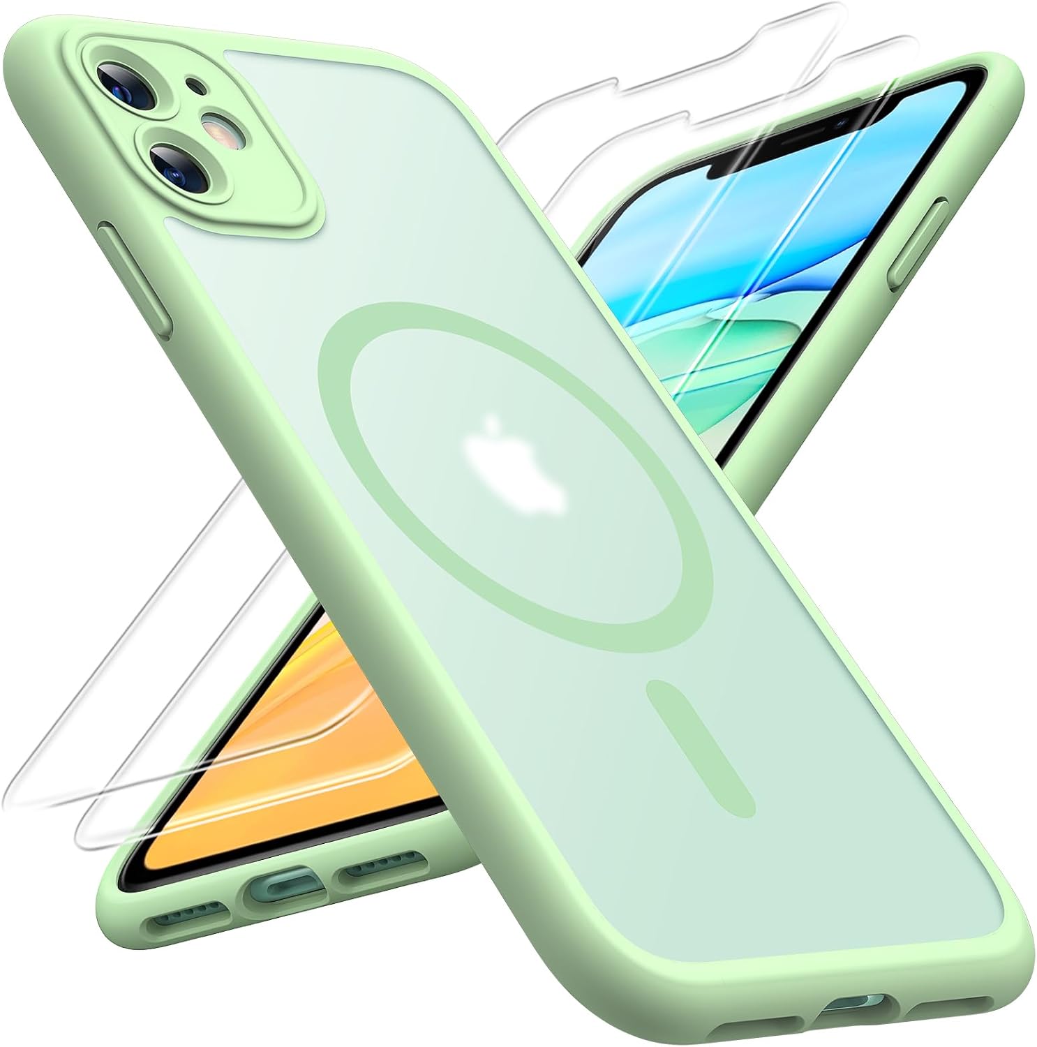 TOCOL for iPhone 18 Pro Case Orange, Compatible with MagSafe