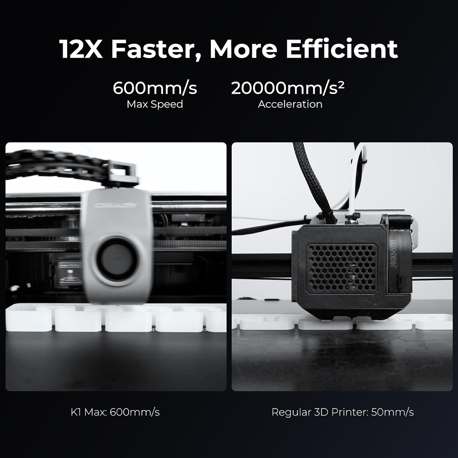 Creality Official Store K1 Max 3D Printer 2024 Red Dot Awards, 600 mm/s, AI Camera, AI-LiDAR, Automatic Levelling, Dual Cooling, 300 x 300 x 300 mm for Business, DIY, Education