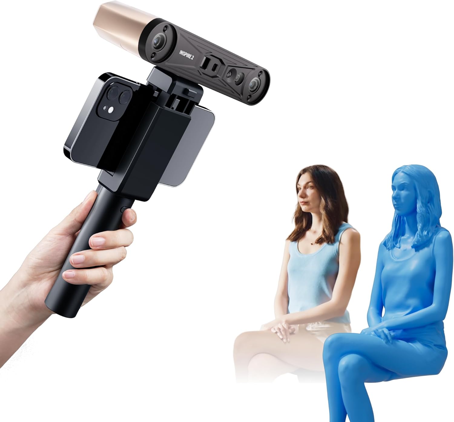 Revopoint INSPIRE 2 3D Scanner, Outdoor Scan, for 3D Printing, Premium