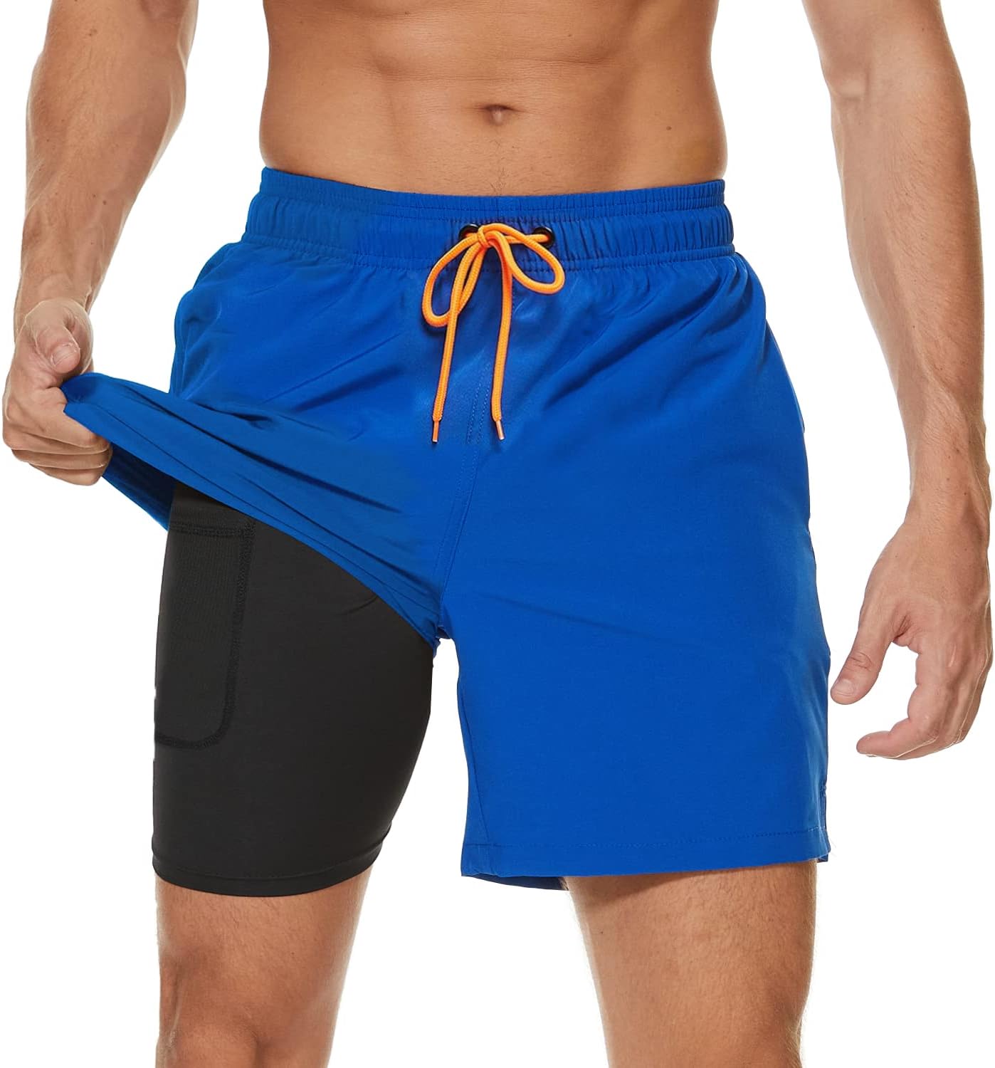 Arcweg Men’s Waterproof Quick Dry 2 in 1 Swimming Trunks with Compression Lining