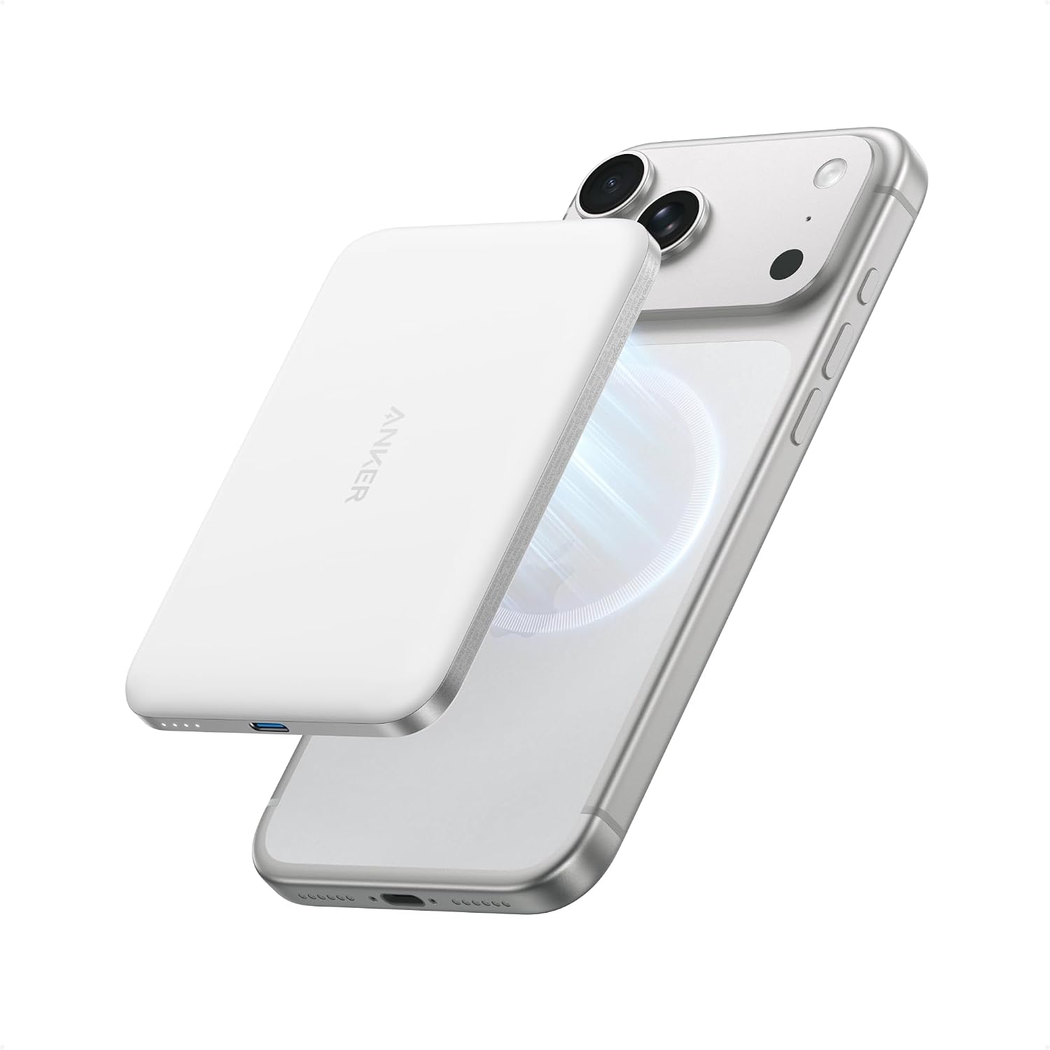 Anker Nano Magnetic Power Bank, 5,000mAh Qi2-Certified 15W Portable Charger
