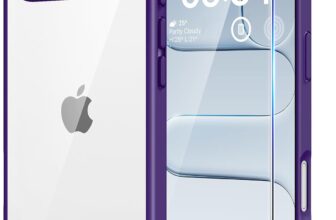 TAURI for iPhone Air Case, with Screen Protector, Purple