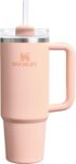 Stanley Quencher H2.0 Flowstate Tumbler 30oz – Cold for 11 Hours – Iced for 48 Hours – Metal Water Bottle with Straw, Handle and Lid – Dishwasher Safe – Travel Mug for Cold Drinks – Orange Cream
