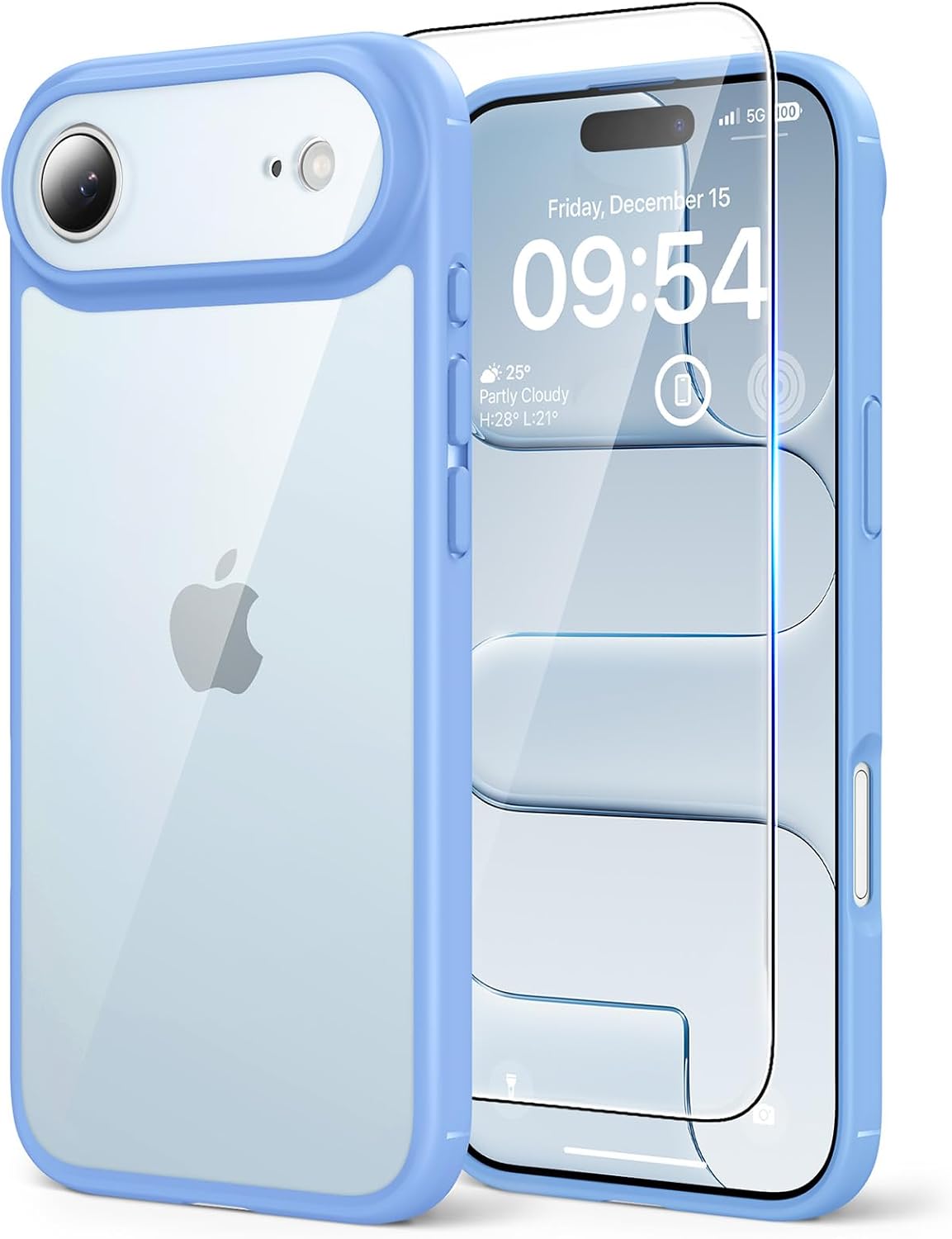 TAURI for iPhone Air Case, with Screen Protector, Blue