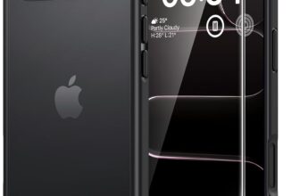 TAURI for iPhone Air Case, with Screen Protector, Matte Black