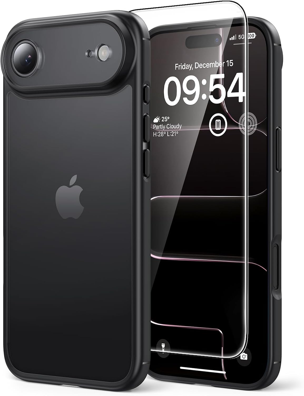 TAURI for iPhone Air Case, with Screen Protector, Matte Blue
