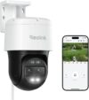 Reolink 4K Dual Lens PTZ PoE Outdoor Security Camera 6X Hybrid Zoom 355° Rotation 90° Tilting Colorful Night Vision Person/Vehicle/Animal Detection Auto Tracking Two-Way Sound Reolink TrackMix PoE