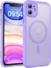 TOCOL Magnetic for iPhone 11 Case 6.1-Inch, Fit for MagSafe, Upgraded [Full Camera Protection], [14FT Military Grade Drop Tested] Shockproof Slim Translucent Matte Back iPhone 11 Cover (Light Purple)