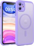 TOCOL Magnetic for iPhone 11 Case 6.1-Inch, Fit for MagSafe, Upgraded [Full Camera Protection], [14FT Military Grade Drop Tested] Shockproof Slim Translucent Matte Back iPhone 11 Cover (Light Purple)