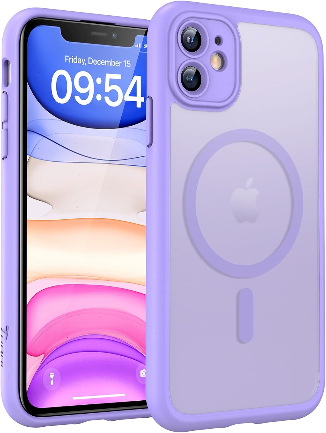 TOCOL for iPhone 13 Case, Compatible with MagSafe, Plum