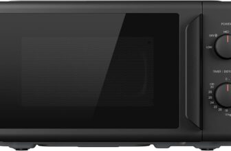 COMFEE ‘ Microwave Oven, 20 Liter, 700 W, 5 Levels, Manual Adjustment, 30 min Timer, Compact Design, Black – CMO-MP012ND(BK)